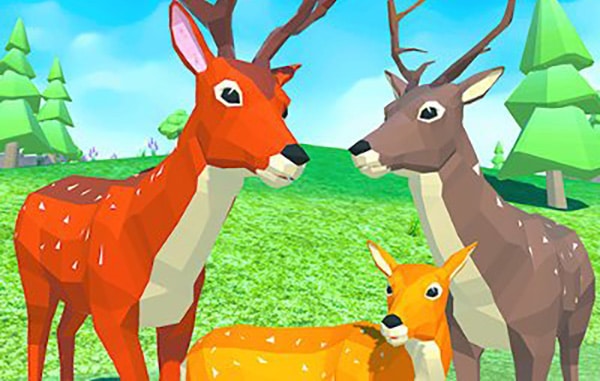 Deer Simulator Animal Family 3D Game Play at Round Games