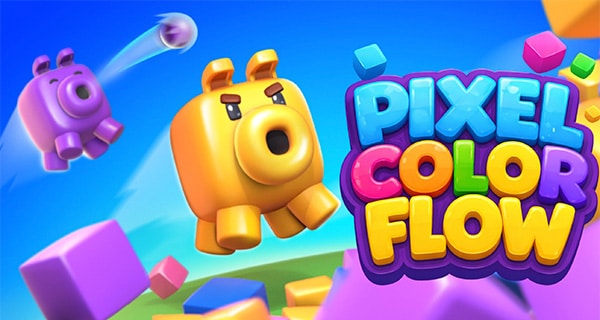 Pixel Color Flow Game 🕹️ Play Online at RoundGames