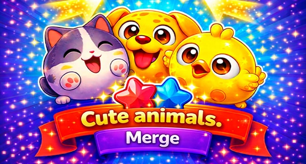 Cute Animals: Merge Game 🕹️ Play Online Now
