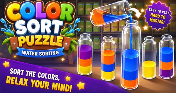 Color Sort Puzzle: Milk Tea Sorting Game 🕹️ Play Now