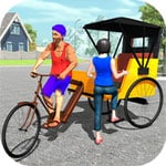 City Public Cycle Rickshaw Driving Simulator