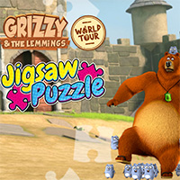 Grizzy and the Lemmings: World Tour Jigsaw Puzzle