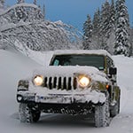 Offroad Snow Jeep Passenger: Mountain Uphill Driving